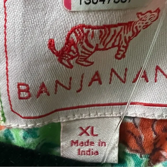 banjanan iris green midi dress floral size XL C9 - Picture 4 of 5